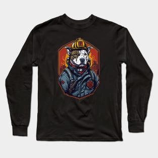 The Great Pittie Amstaff Firefighter Long Sleeve T-Shirt